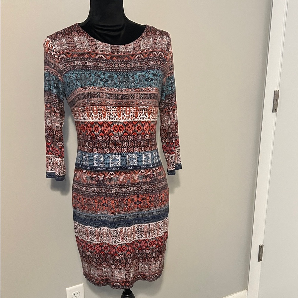 Karen Kane Multicolor Long Sleeve Dress